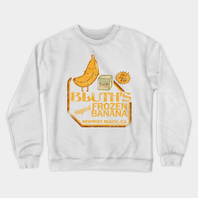 Retro Distressed Bluth's Banana Stand Crewneck Sweatshirt by darklordpug